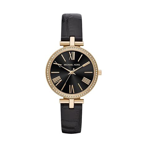 michael kors uhr schwarz gold damen|michael kors damenuhrn.